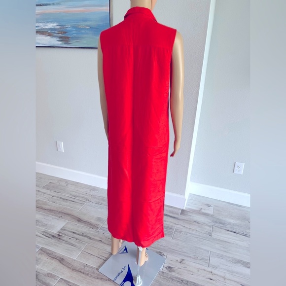 •Talbots• LINEN MAXI CORAL - Picture 3 of 7